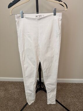 Free People White Skinny pull on stretchy denim leggings size- 27